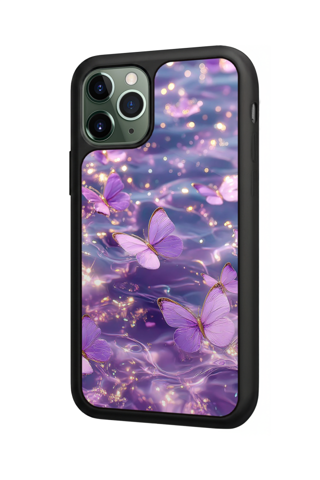 iPhone 11 Pro Uyumlu Kelebek Tasarımlı Glossy Premium Kılıf