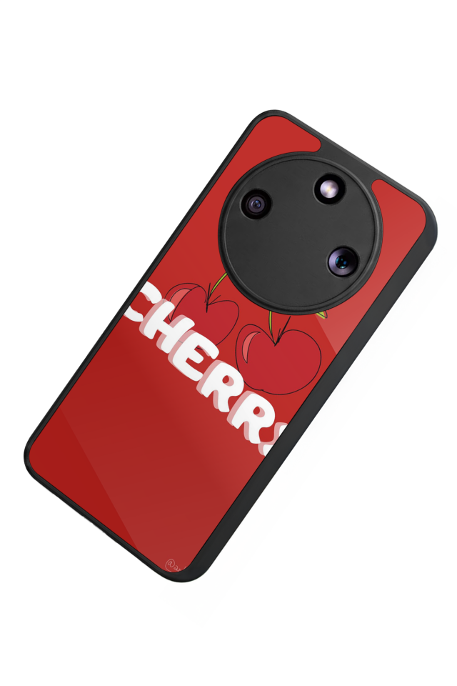 Honor Magic 8 Lite Uyumlu Kiraz Tasarımlı Glossy Premium Kılıf