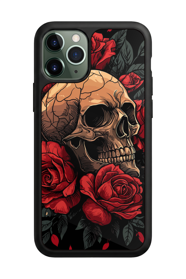 iPhone 11 Pro Max Uyumlu KuruKafa Tasarımlı Glossy Premium Kılıf