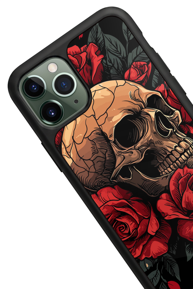 iPhone 11 Pro Max Uyumlu KuruKafa Tasarımlı Glossy Premium Kılıf