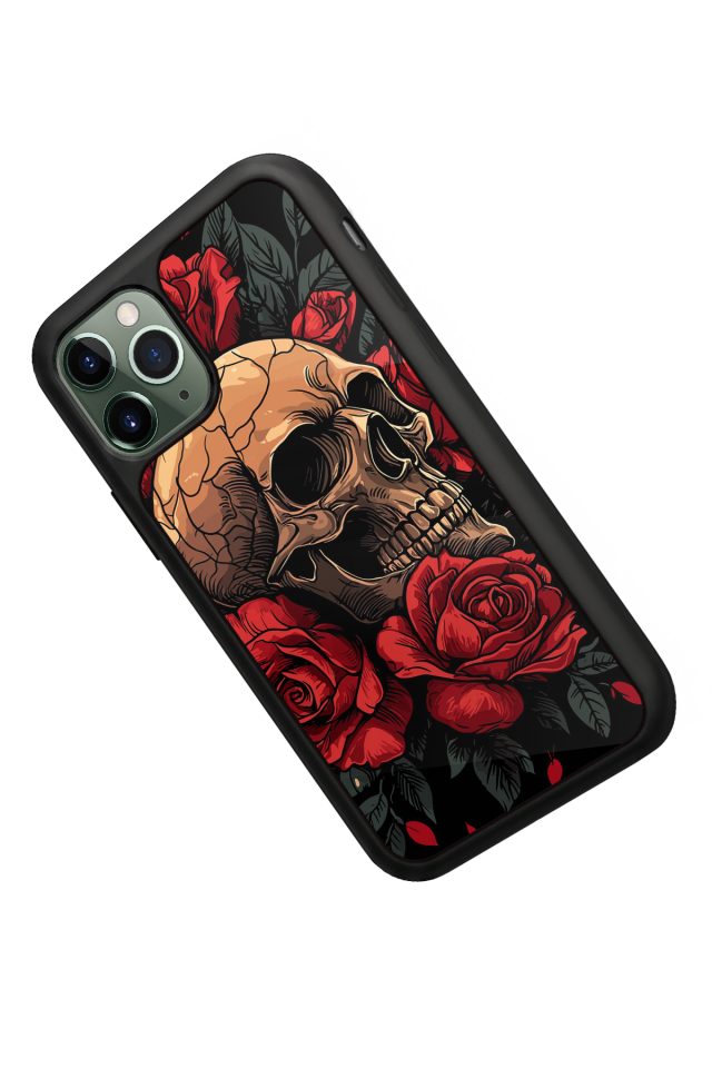iPhone 11 Pro Max Uyumlu KuruKafa Tasarımlı Glossy Premium Kılıf