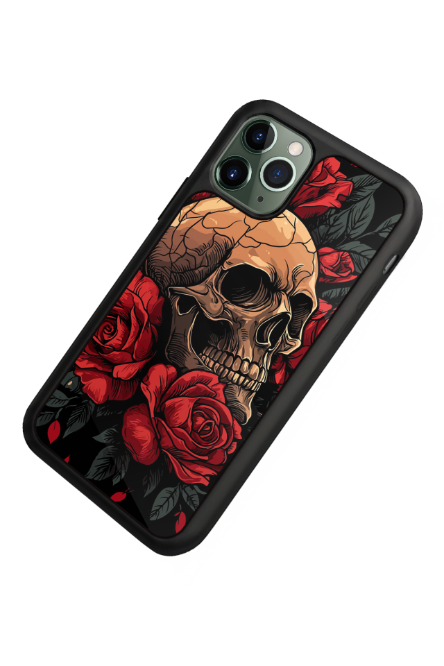 iPhone 11 Pro Max Uyumlu KuruKafa Tasarımlı Glossy Premium Kılıf