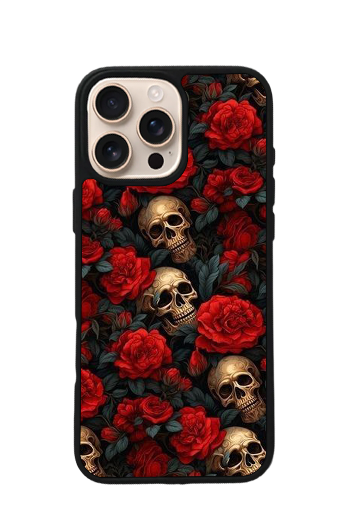 iPhone 14 Pro Uyumlu KuruKafa Tasarımlı Glossy Premium Kılıf