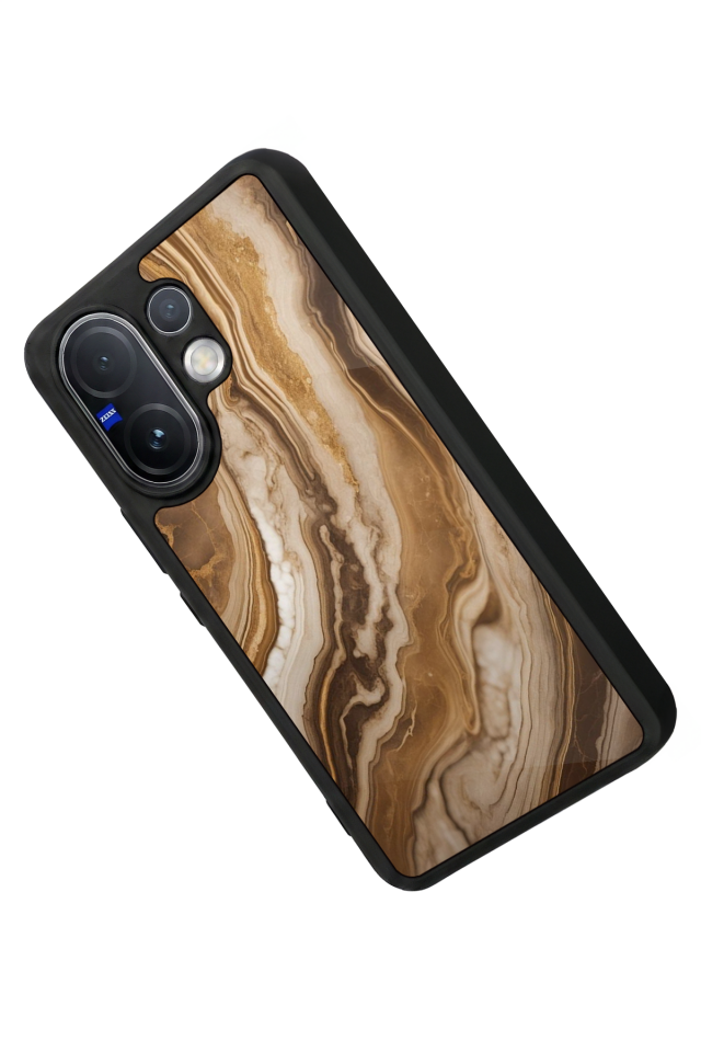 Vivo V60 Uyumlu Mermer Marble Tasarımlı Glossy Premium Kılıf