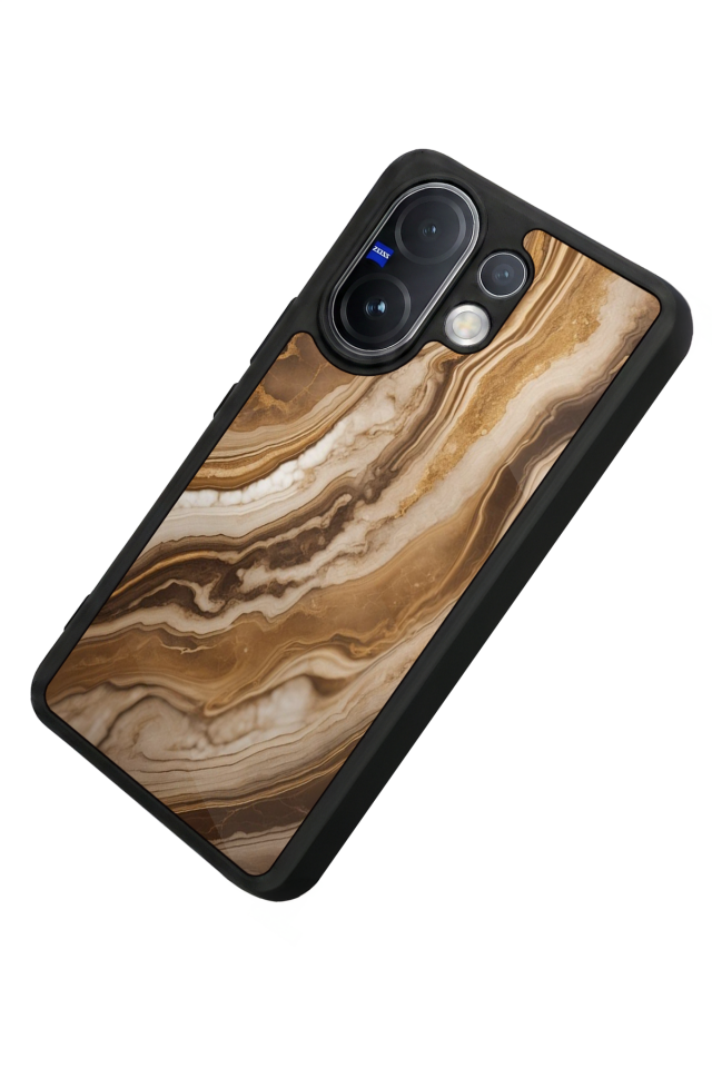 Vivo V60 Uyumlu Mermer Marble Tasarımlı Glossy Premium Kılıf