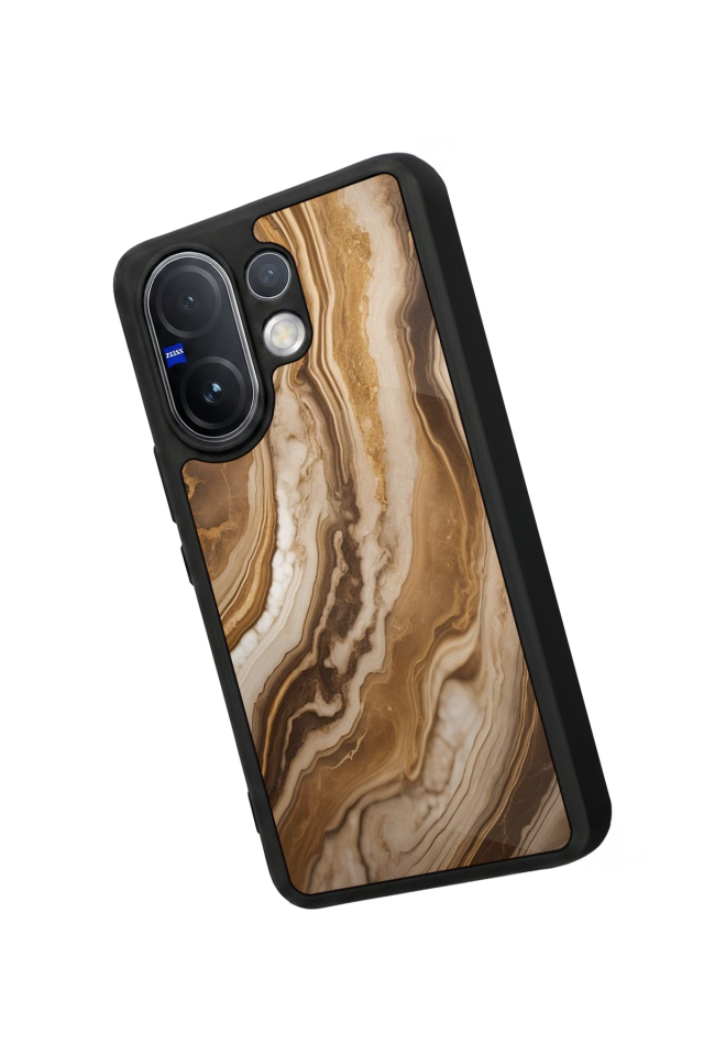 Vivo V60 Uyumlu Mermer Marble Tasarımlı Glossy Premium Kılıf