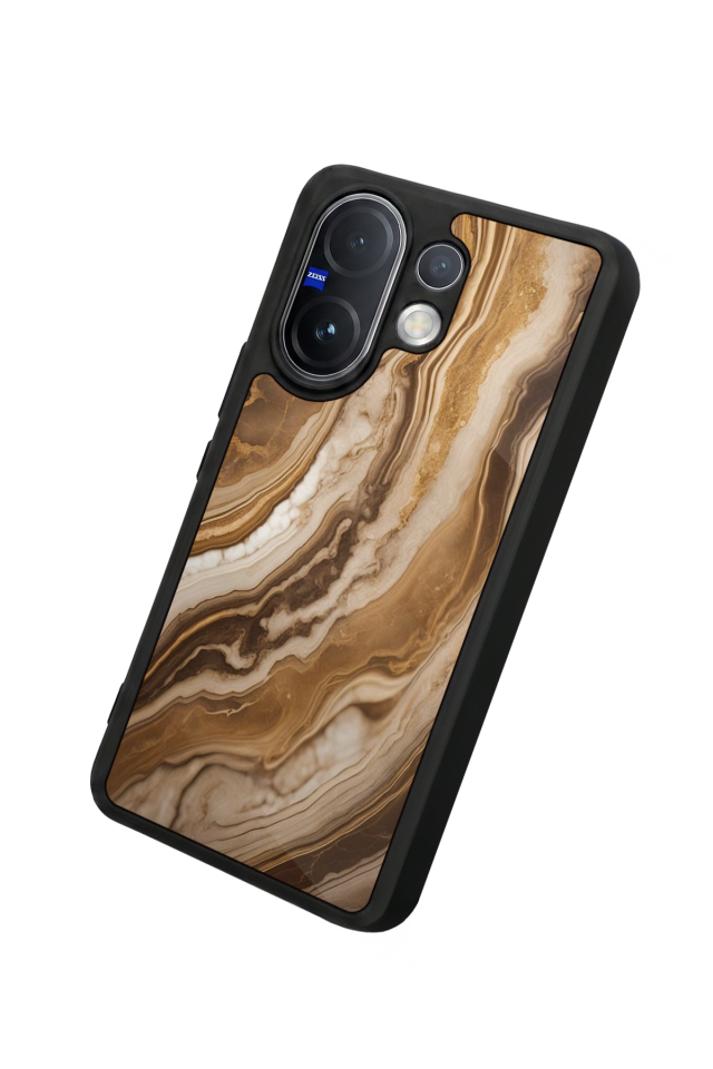 Vivo V60 Uyumlu Mermer Marble Tasarımlı Glossy Premium Kılıf