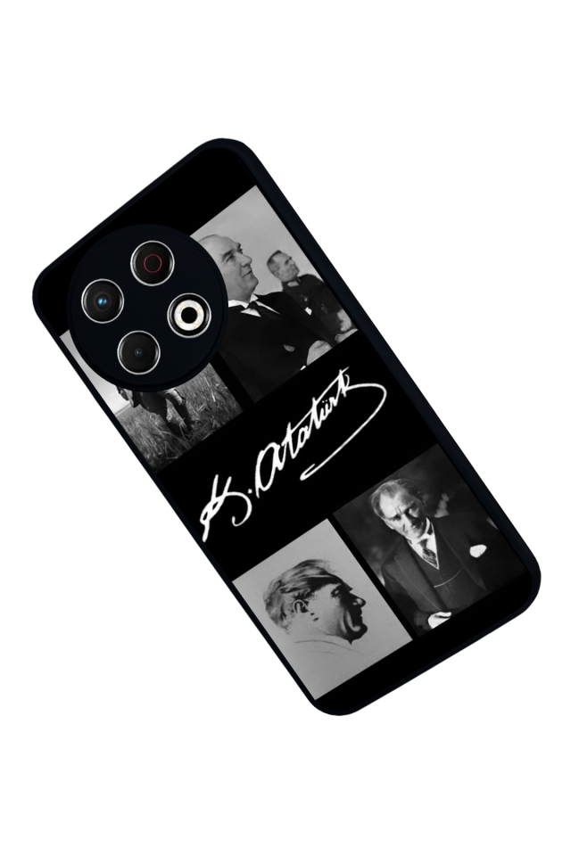 Tecno Spark 30 Pro Uyumlu Mustafa Kemal Ataturk Tasarımlı Glossy Premium Kılıf