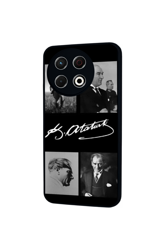 Tecno Spark 30 Pro Uyumlu Mustafa Kemal Ataturk Tasarımlı Glossy Premium Kılıf