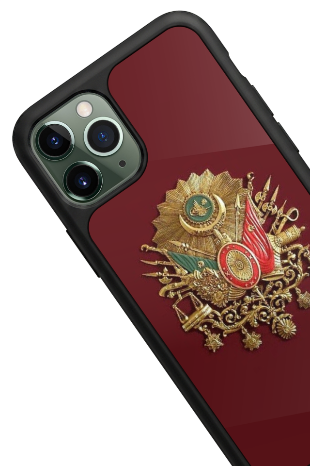 iPhone 11 Pro Max Uyumlu Osmanli Tugrasi Tasarımlı Glossy Premium Kılıf