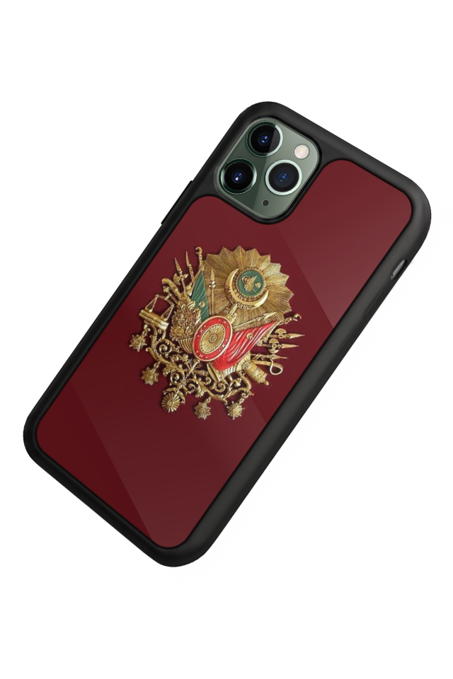 iPhone 11 Pro Max Uyumlu Osmanli Tugrasi Tasarımlı Glossy Premium Kılıf