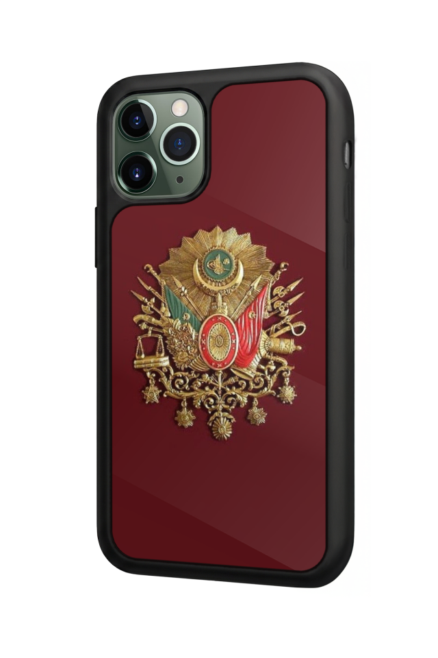iPhone 11 Pro Max Uyumlu Osmanli Tugrasi Tasarımlı Glossy Premium Kılıf