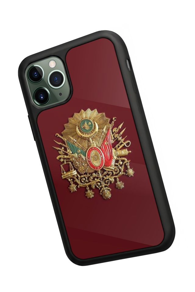 iPhone 11 Pro Max Uyumlu Osmanli Tugrasi Tasarımlı Glossy Premium Kılıf