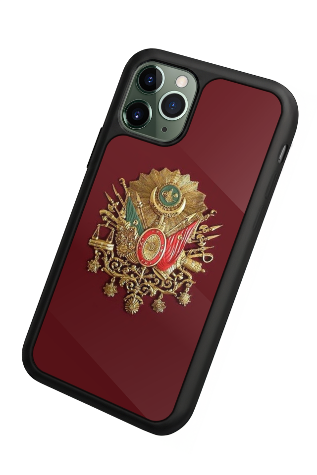 iPhone 11 Pro Max Uyumlu Osmanli Tugrasi Tasarımlı Glossy Premium Kılıf