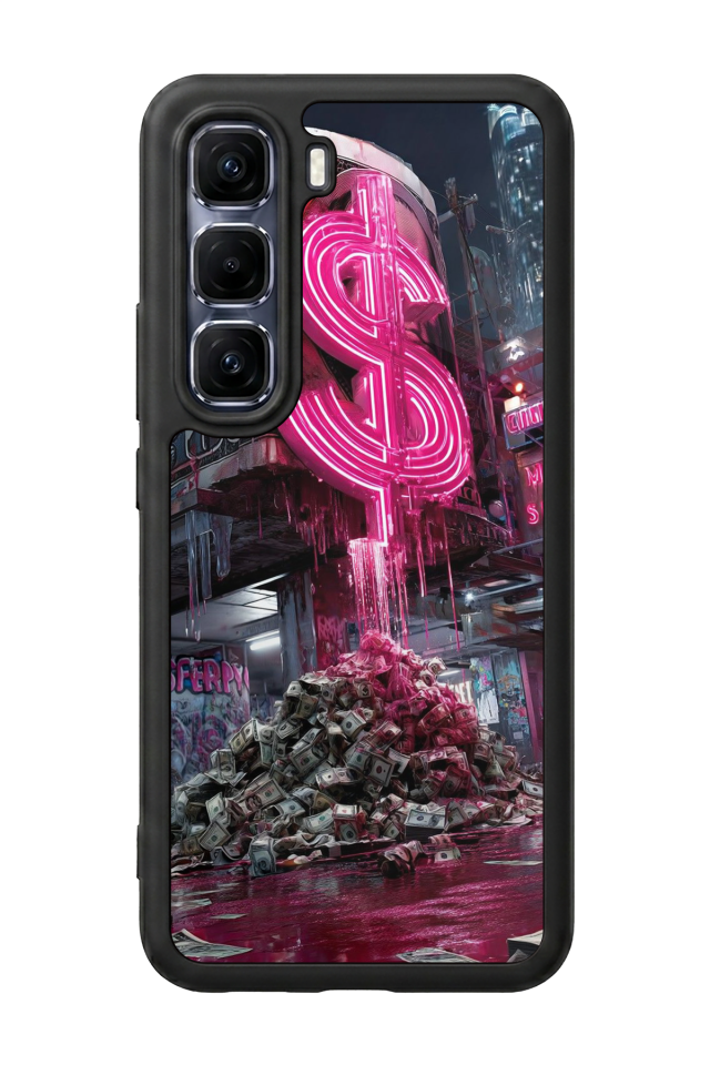 Infinix Hot 60 Pro Plus Uyumlu Para Tasarımlı Glossy Premium Kılıf