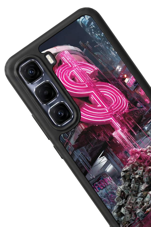 Infinix Hot 60 Pro Plus Uyumlu Para Tasarımlı Glossy Premium Kılıf