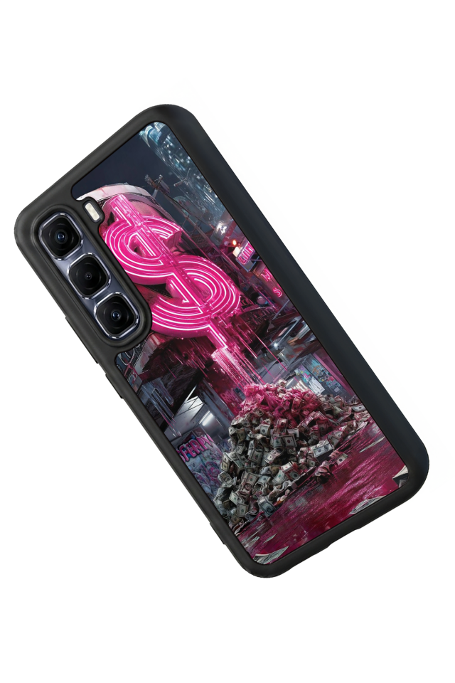 Infinix Hot 60 Pro Plus Uyumlu Para Tasarımlı Glossy Premium Kılıf