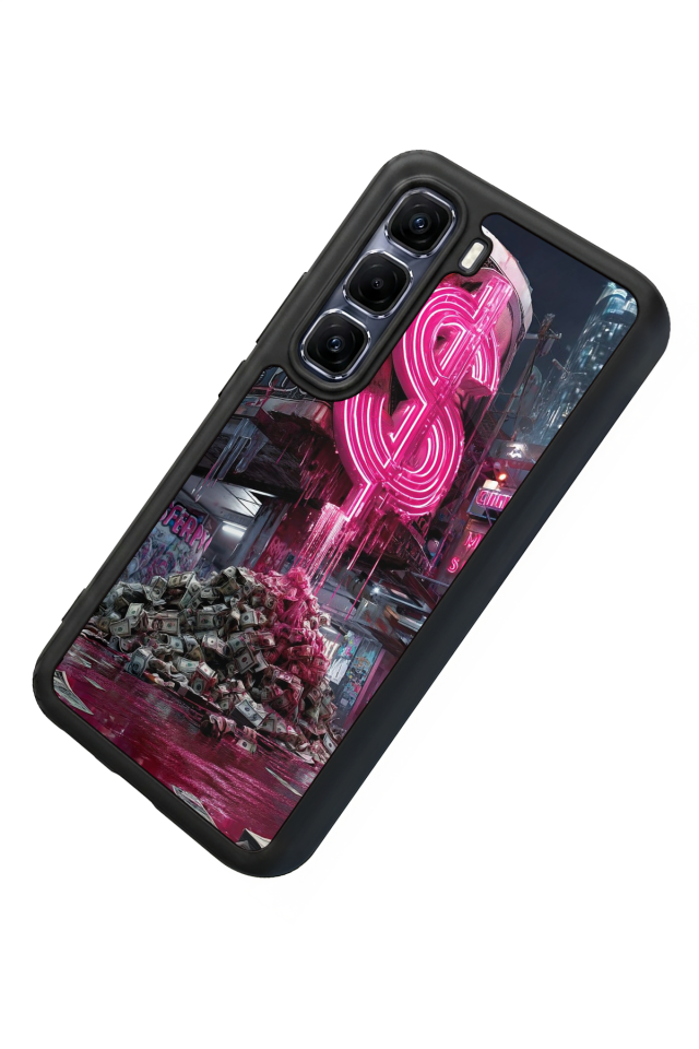 Infinix Hot 60 Pro Plus Uyumlu Para Tasarımlı Glossy Premium Kılıf