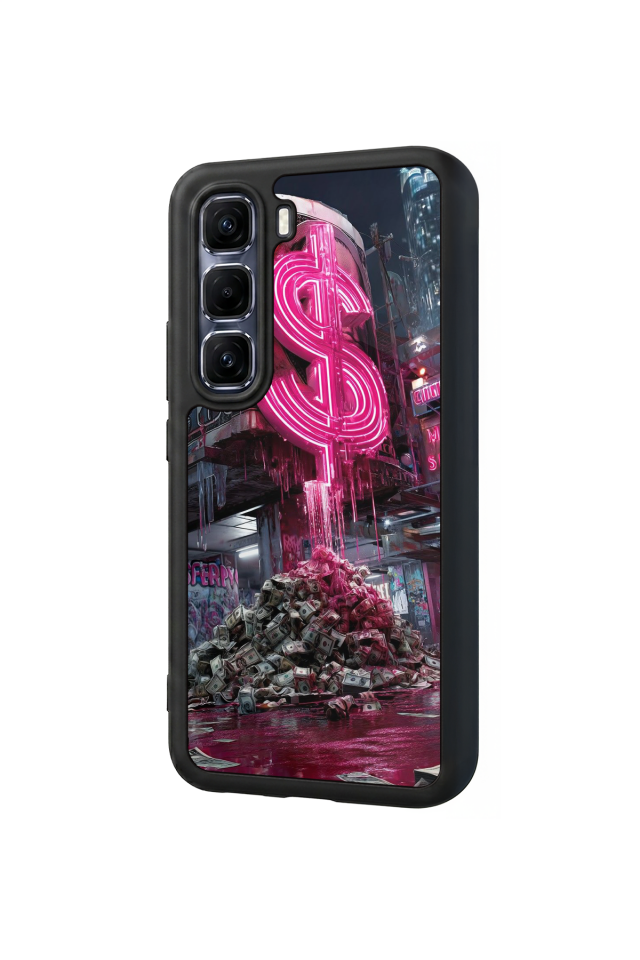 Infinix Hot 60 Pro Plus Uyumlu Para Tasarımlı Glossy Premium Kılıf