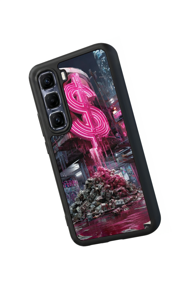 Infinix Hot 60 Pro Plus Uyumlu Para Tasarımlı Glossy Premium Kılıf