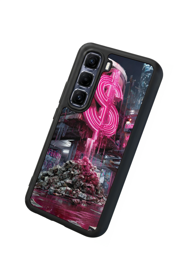 Infinix Hot 60 Pro Plus Uyumlu Para Tasarımlı Glossy Premium Kılıf