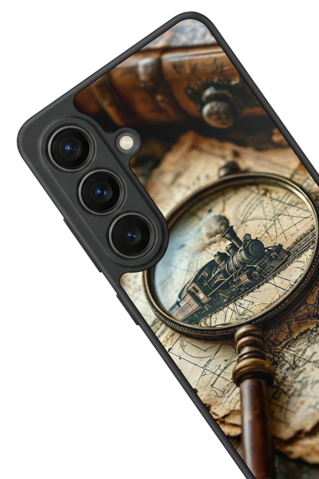 Samsung Galaxy S26 Uyumlu Pusula Tasarımlı Glossy Premium Kılıf