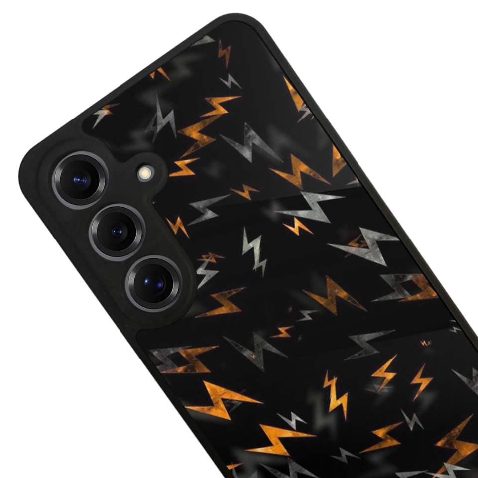 Samsung Galaxy S25 Uyumlu Simsek Tasarımlı Glossy Premium Kılıf