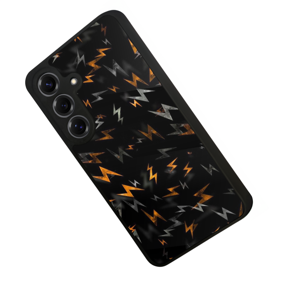 Samsung Galaxy S25 Uyumlu Simsek Tasarımlı Glossy Premium Kılıf