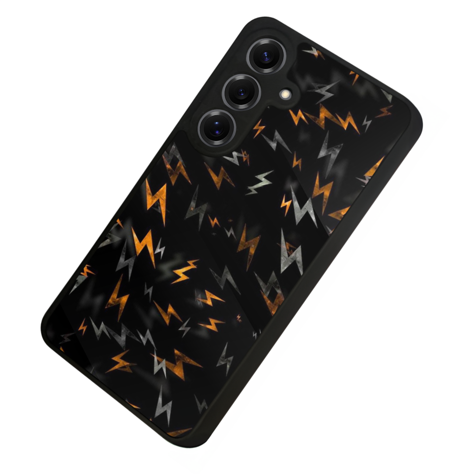 Samsung Galaxy S25 Uyumlu Simsek Tasarımlı Glossy Premium Kılıf