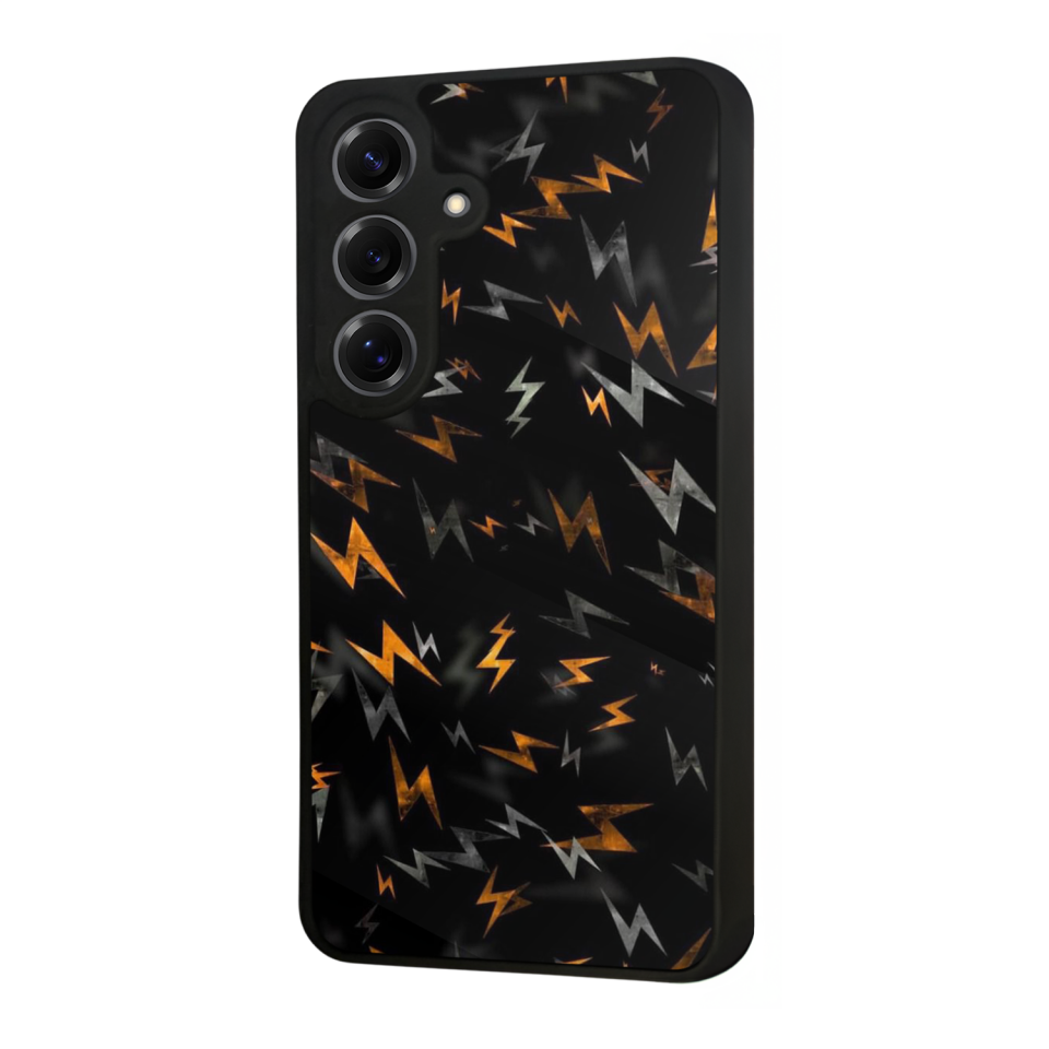 Samsung Galaxy S25 Uyumlu Simsek Tasarımlı Glossy Premium Kılıf
