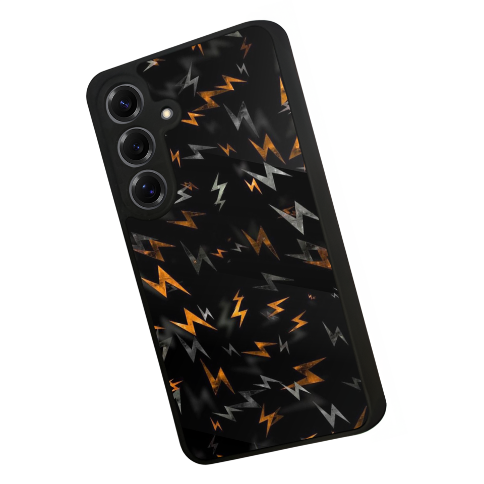 Samsung Galaxy S25 Uyumlu Simsek Tasarımlı Glossy Premium Kılıf