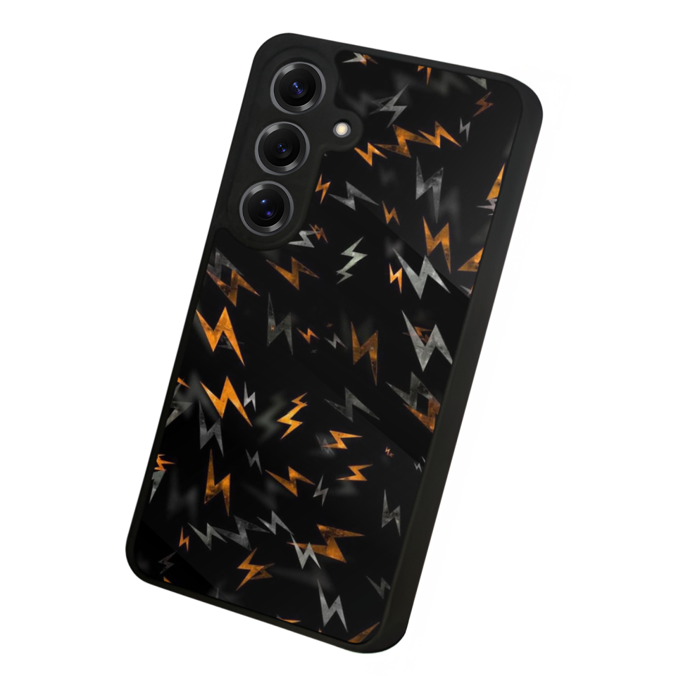 Samsung Galaxy S25 Uyumlu Simsek Tasarımlı Glossy Premium Kılıf