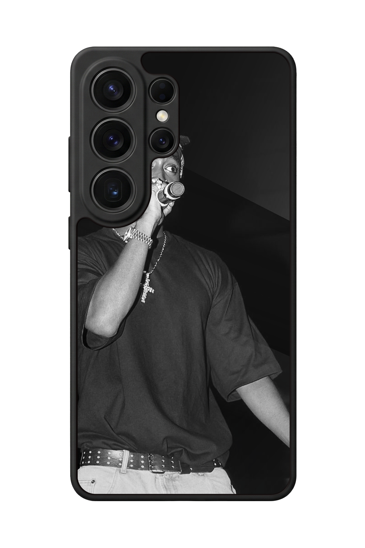 Samsung Galaxy S26 Ultra Uyumlu Tupac Tasarımlı Glossy Premium Kılıf