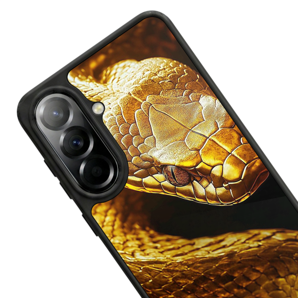 Samsung Galaxy A37 Uyumlu Yılan Tasarımlı Glossy Premium Kılıf