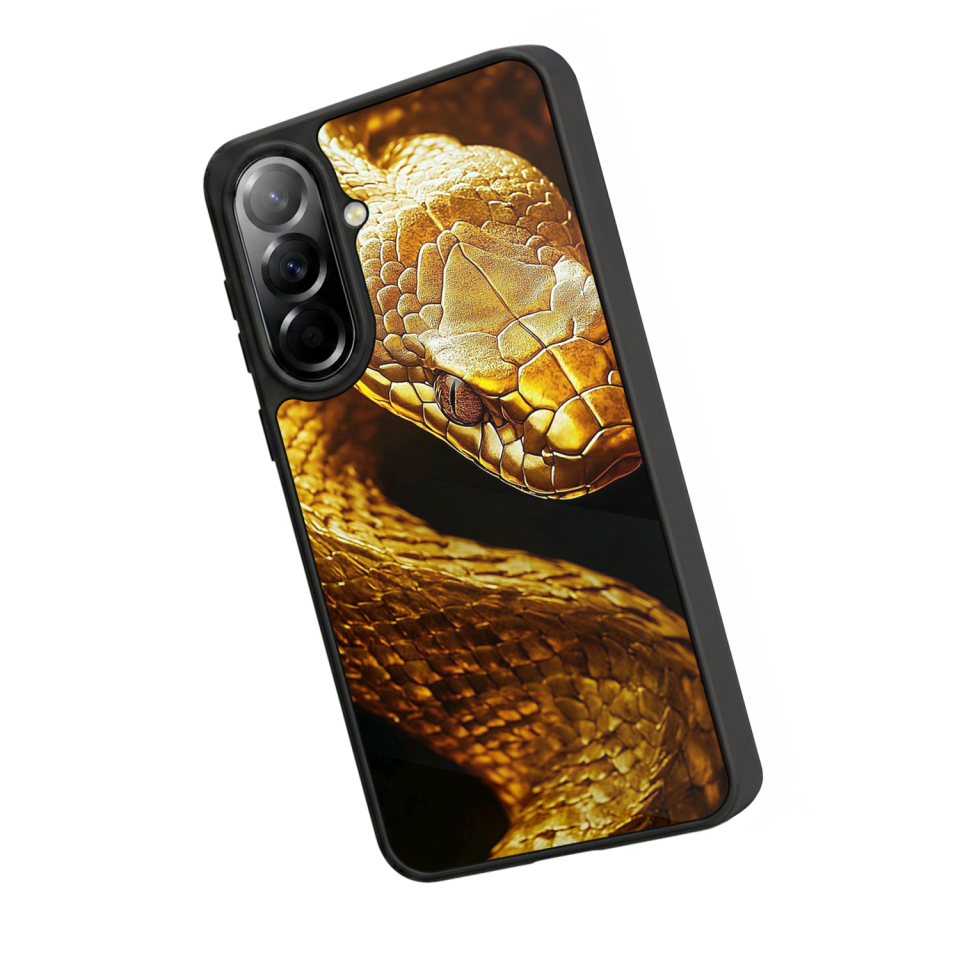 Samsung Galaxy A37 Uyumlu Yılan Tasarımlı Glossy Premium Kılıf