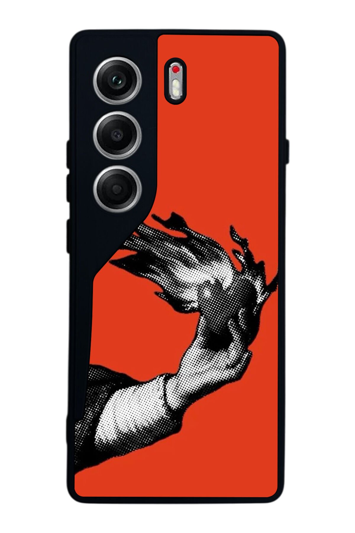 Tecno Camon 40 Uyumlu Kirmizi Tasarımlı Glossy Premium Kılıf