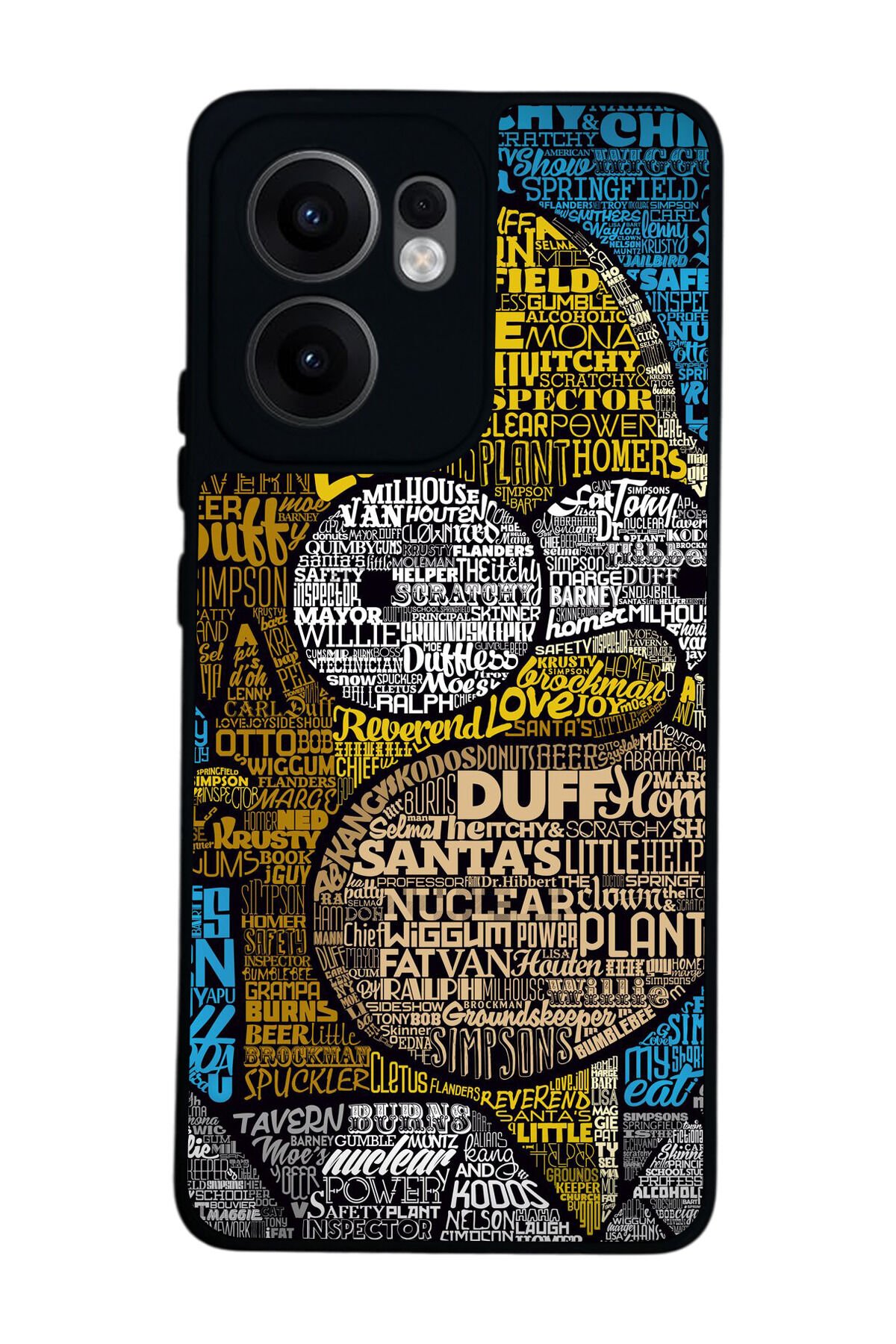 Oppo Reno 13F Uyumlu The Simpsons Tasarımlı Glossy Premium Kılıf