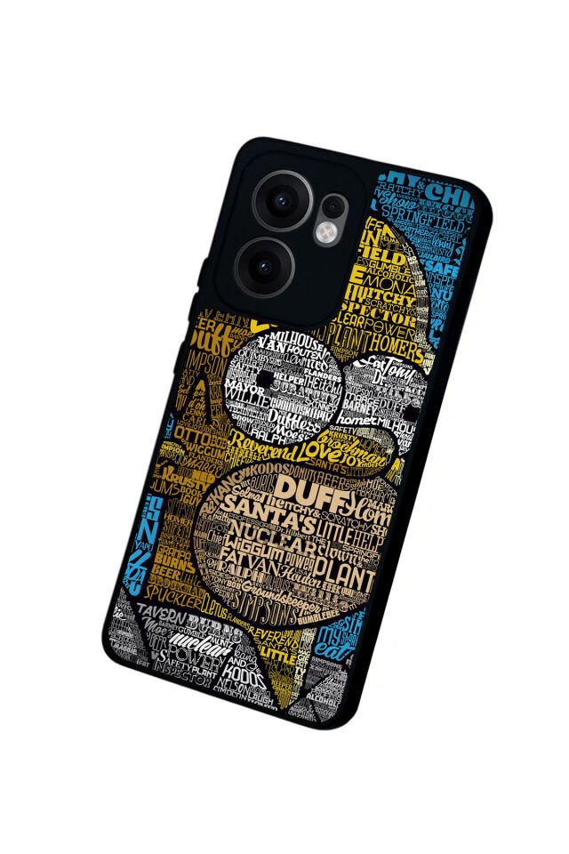 Oppo Reno 13F Uyumlu The Simpsons Tasarımlı Glossy Premium Kılıf
