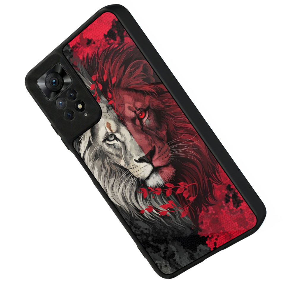 Xiaomi Redmi Note 12 Pro Uyumlu Aslan Tasarımlı Glossy Premium Kılıf