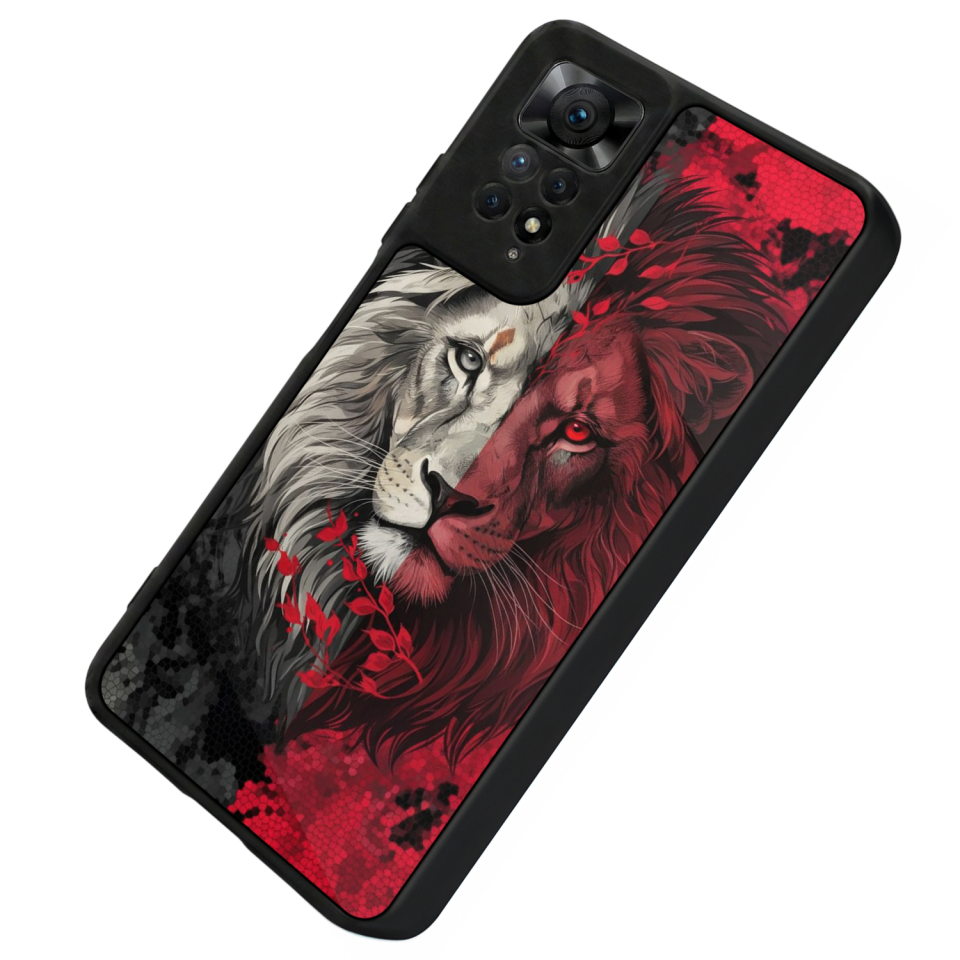 Xiaomi Redmi Note 12 Pro Uyumlu Aslan Tasarımlı Glossy Premium Kılıf