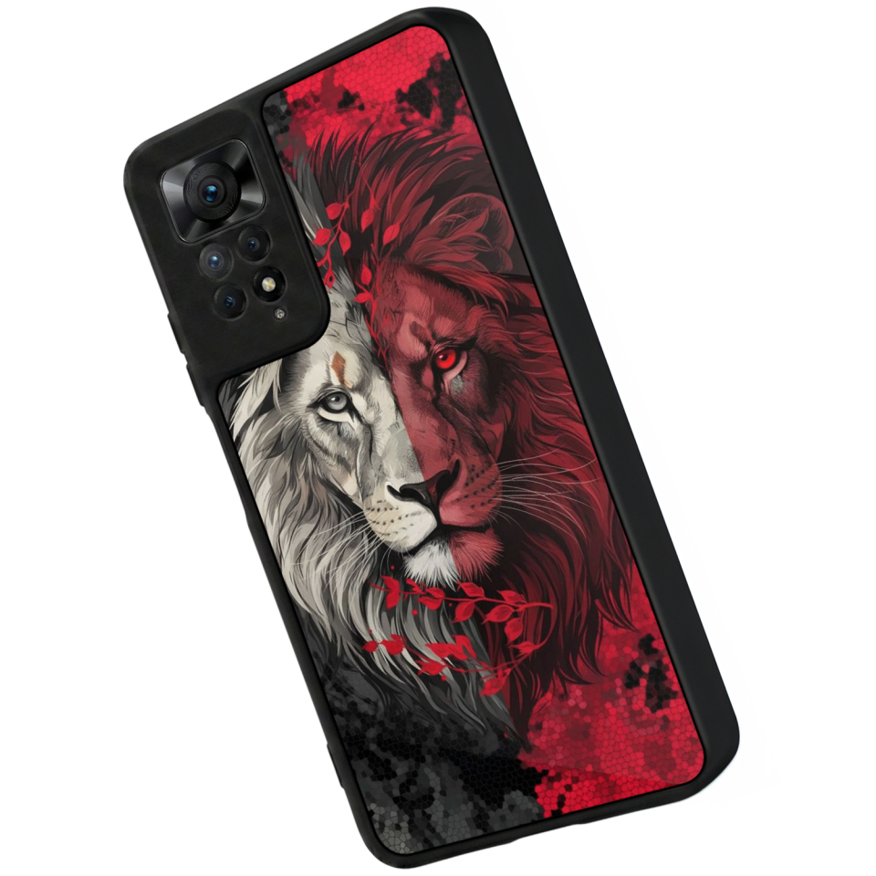 Xiaomi Redmi Note 12 Pro Uyumlu Aslan Tasarımlı Glossy Premium Kılıf