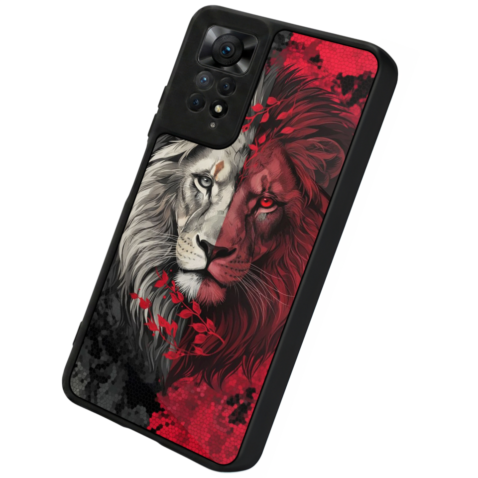Xiaomi Redmi Note 12 Pro Uyumlu Aslan Tasarımlı Glossy Premium Kılıf