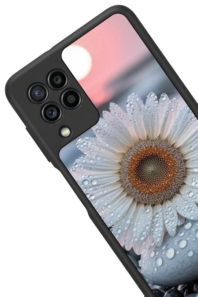 Samsung Galaxy M32 Uyumlu Cicek Tasarımlı Glossy Premium Kılıf