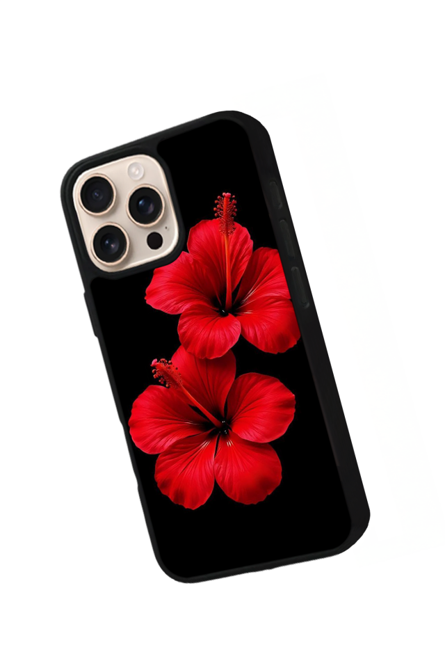 iPhone 15 Pro Max Uyumlu Cicek Tasarımlı Glossy Premium Kılıf