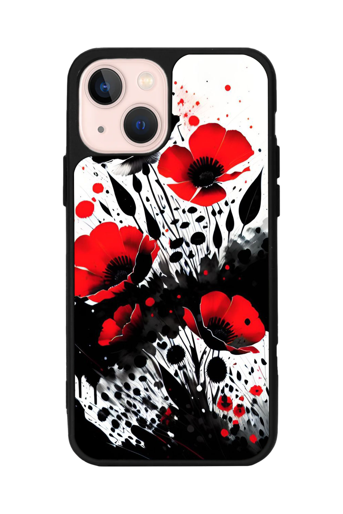iPhone 13 Mini Uyumlu Floral Tasarımlı Glossy Premium Kılıf