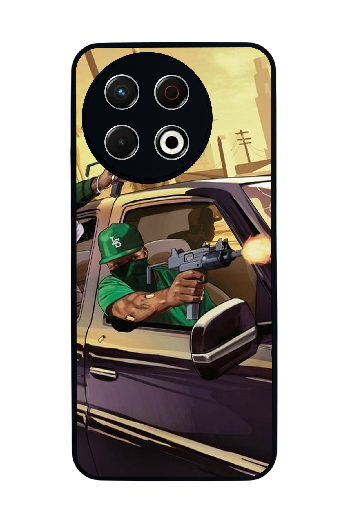 Tecno Spark 30 Pro Uyumlu GTA Tasarımlı Glossy Premium Kılıf