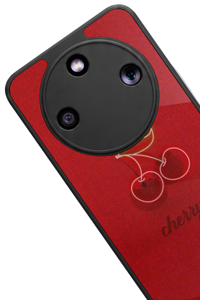 Honor Magic 8 Lite Uyumlu Kiraz Tasarımlı Glossy Premium Kılıf