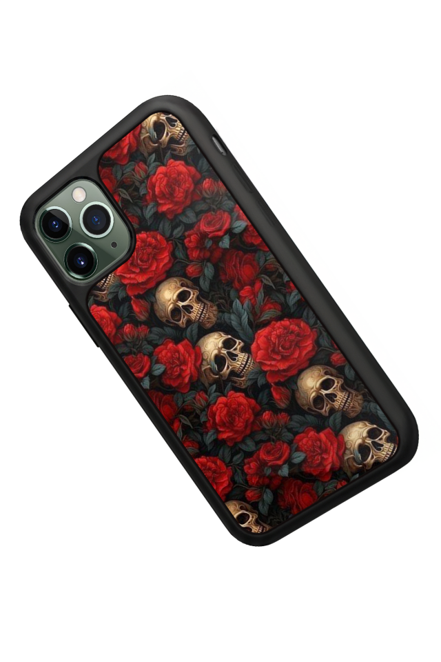 iPhone 11 Pro Max Uyumlu KuruKafa Tasarımlı Glossy Premium Kılıf