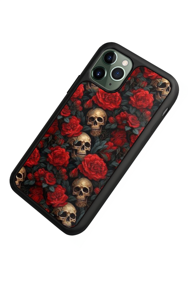 iPhone 11 Pro Max Uyumlu KuruKafa Tasarımlı Glossy Premium Kılıf