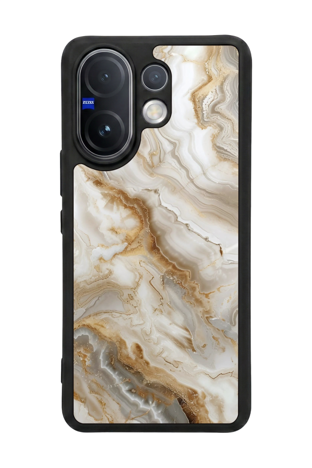 Vivo V60 Uyumlu Mermer Marble Tasarımlı Glossy Premium Kılıf